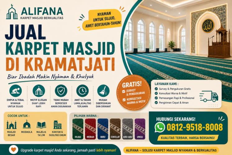 Jual karpet masjid di Kramatjati Jakarta Timur kmy