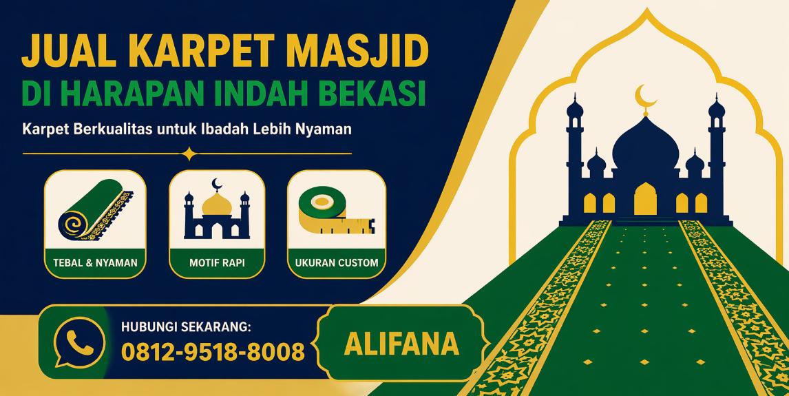 Jual karpet masjid di harapan indah kmy