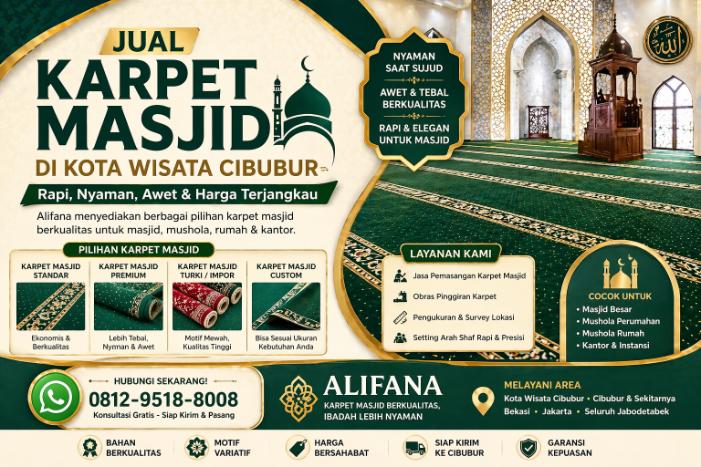 jual karpet masjid di Kota Wisata Cibubur kmy