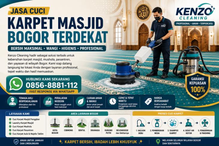 Jasa Cuci Karpet Masjid di Bogor kmy
