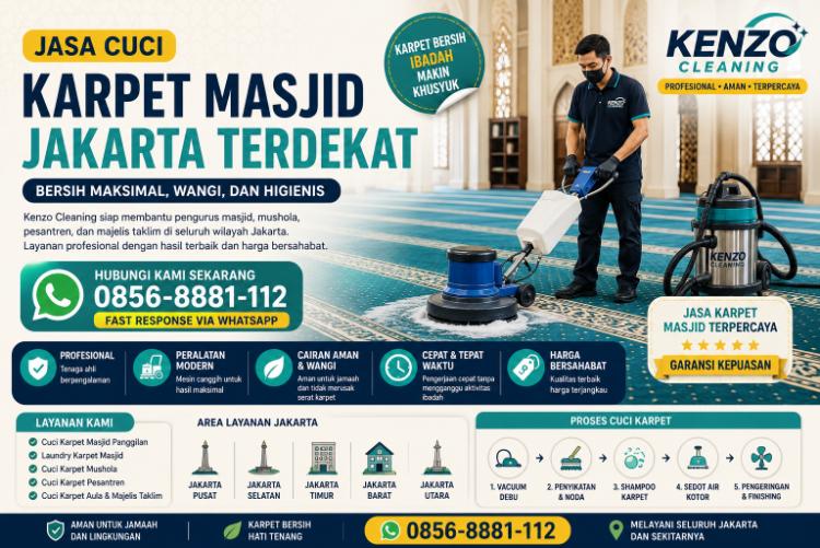 Jasa Cuci Karpet Masjid di Jakarta kmy
