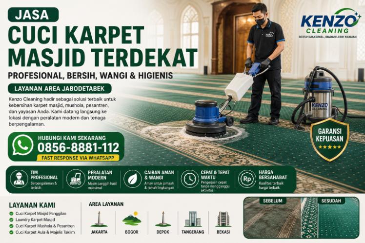 Jasa Cuci Karpet Masjid terdekat jabodetabek kmy