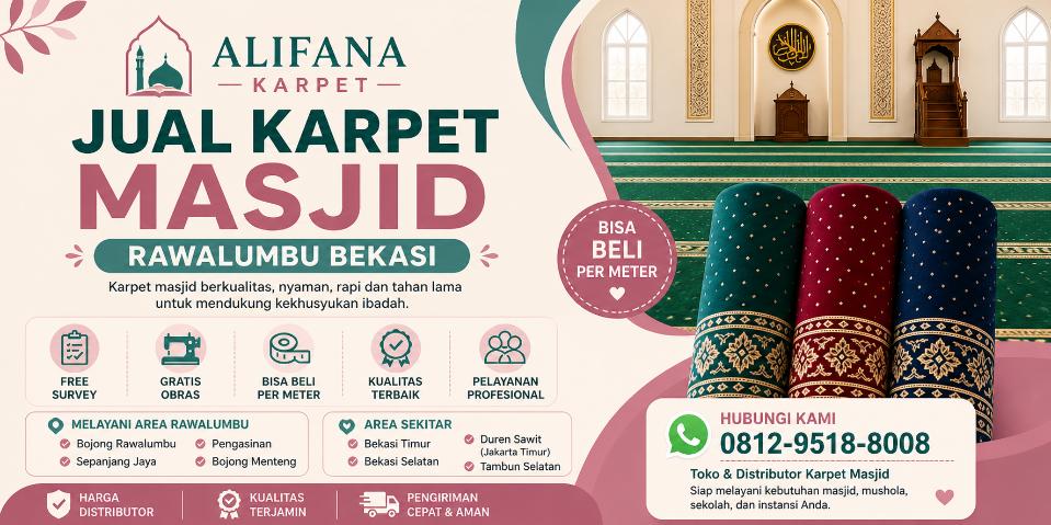 Jual Karpet Masjid Rawalumbu Bekasi kmy
